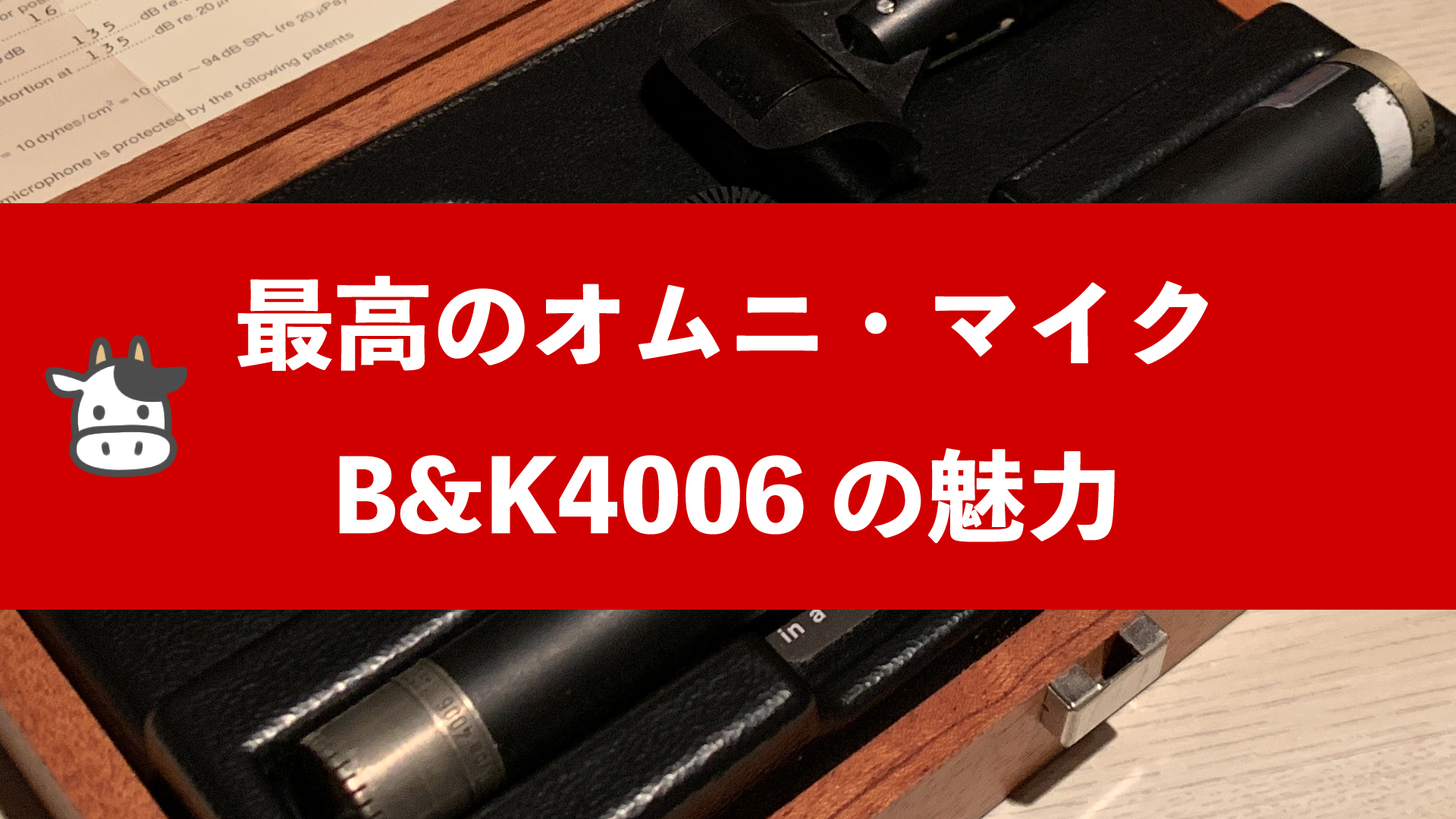 B K4006とdpa4006の魅力と違いについて 最強の無指向コンデンサーマイク 岩崎将史 音楽と思考の雑記ブログ