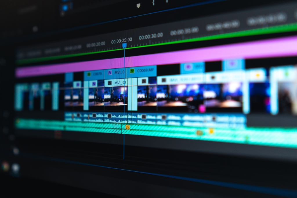 Video editing timeline in Premiere Pro